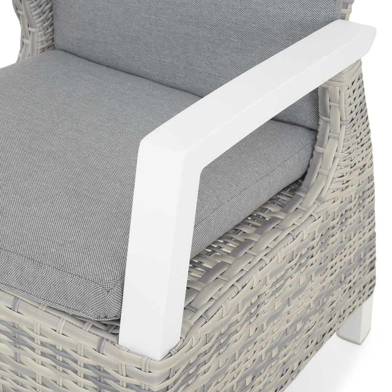 BAKU Set mobilier terasă/grădină, 2 scaune cu spătar reglabil