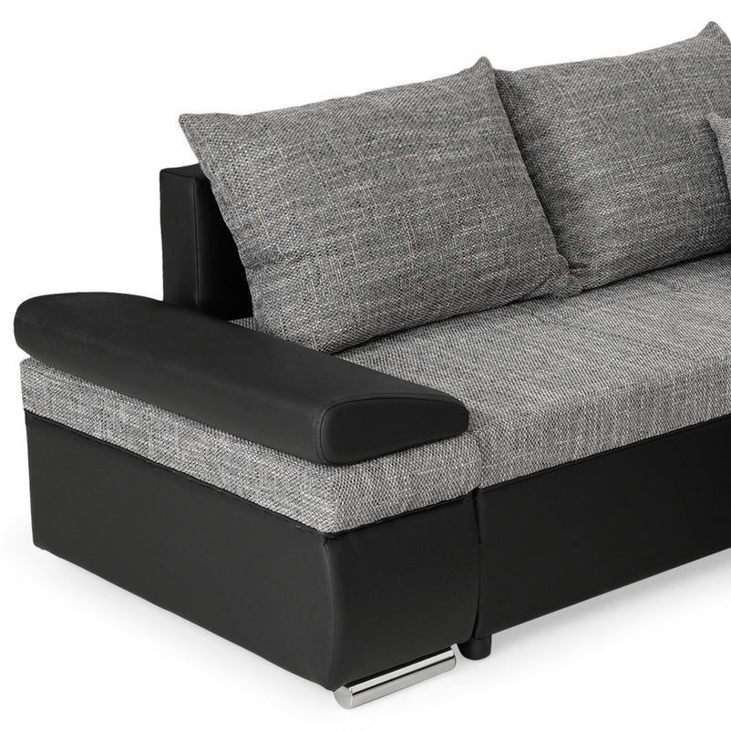 OLIVER Colțar extensibil, șezlong interschimbabil, stofă