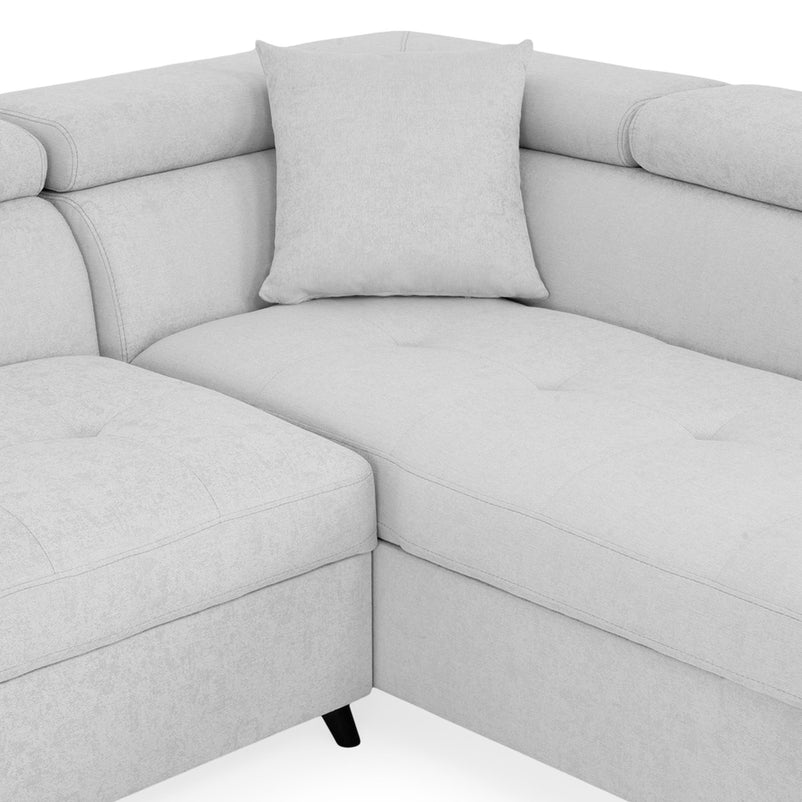 LUZERN Colțar extensibil, șezlong stânga/dreapta, ladă depozitare, stofă