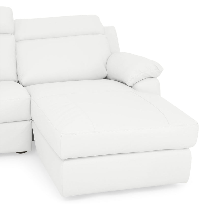 TORRENS Colțar cu șezlong stânga/dreapta și mecanisme electrice, piele