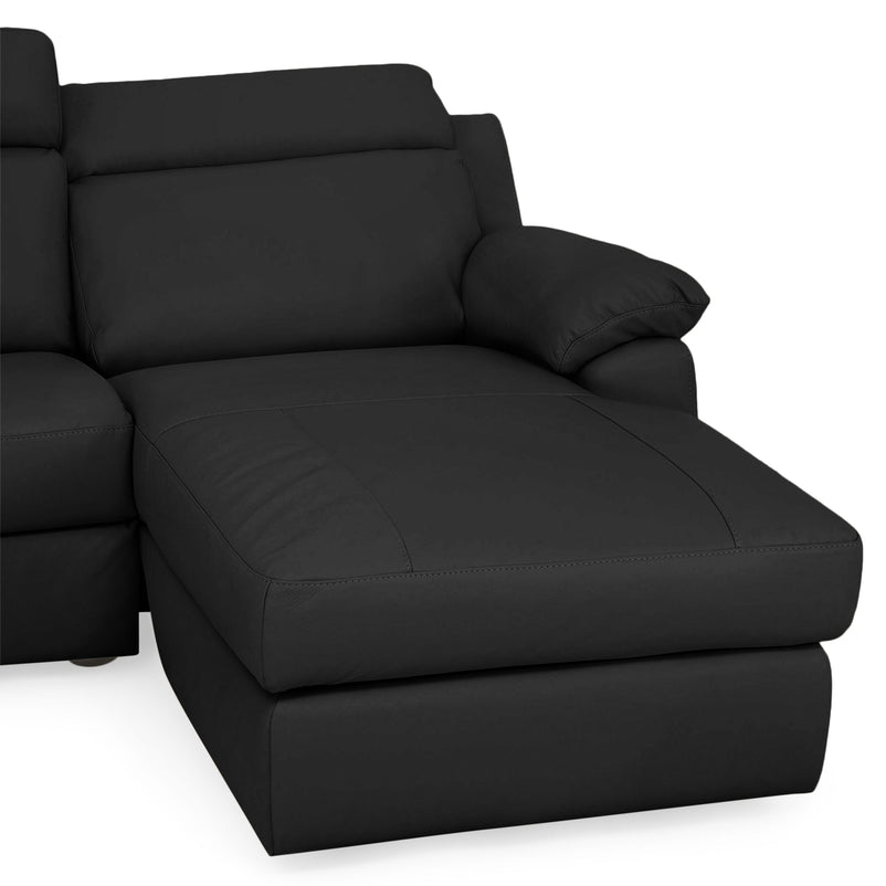 TORRENS Colțar cu șezlong stânga/dreapta și mecanisme electrice, piele