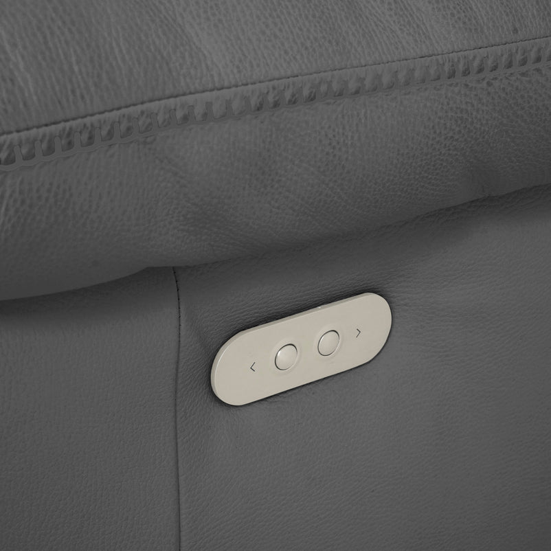 BRAYDEN Colțar cu reclinere electrice, piele