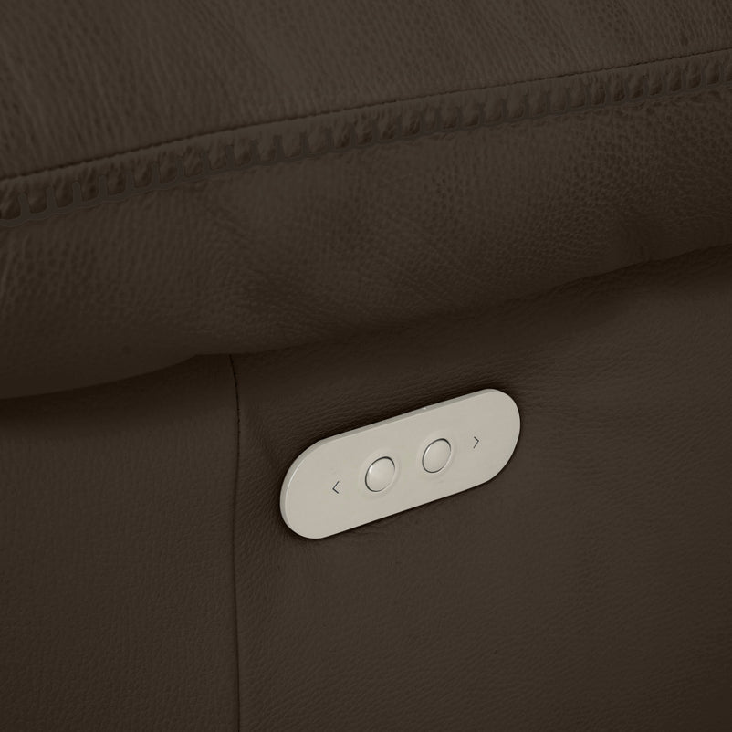 BRAYDEN Colțar cu reclinere electrice, piele