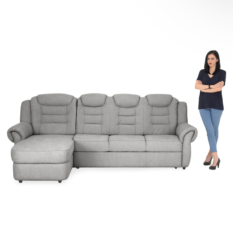 VELTEN Colțar extensibil, șezlong stânga/dreapta, stofă