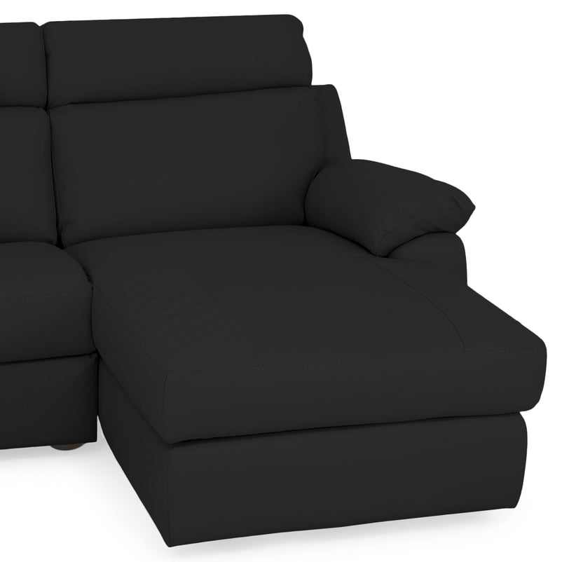 TORRENS Colțar cu șezlong stânga/dreapta și mecanisme electrice, piele