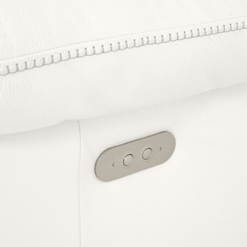 BRAYDEN Colțar cu reclinere electrice, piele