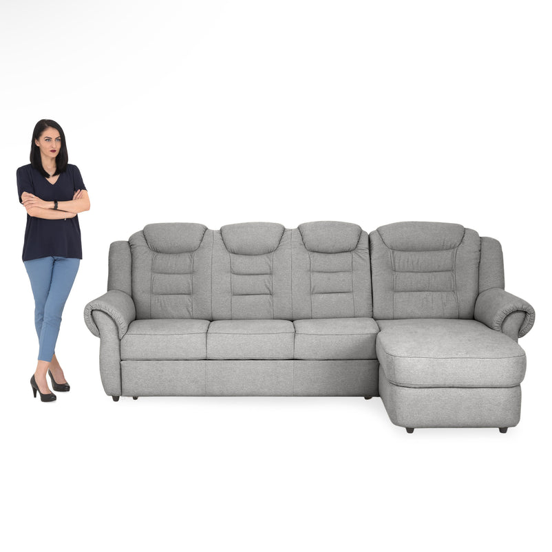 VELTEN Colțar extensibil, șezlong stânga/dreapta, stofă