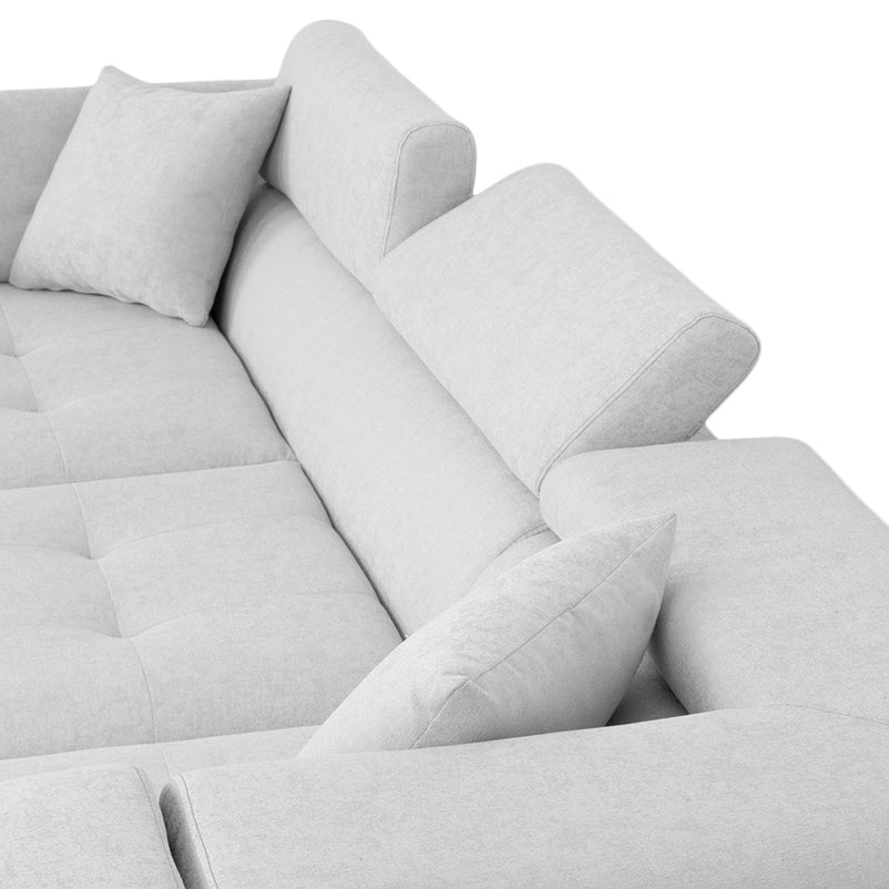 LUZERN Colțar extensibil, șezlong stânga/dreapta, ladă depozitare, stofă