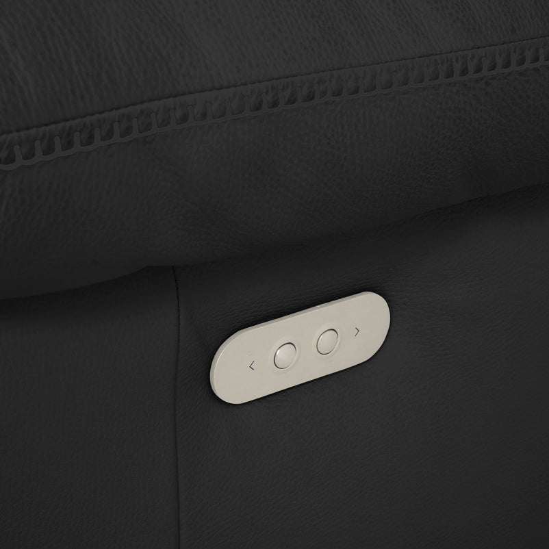 BRAYDEN Colțar cu reclinere electrice, piele