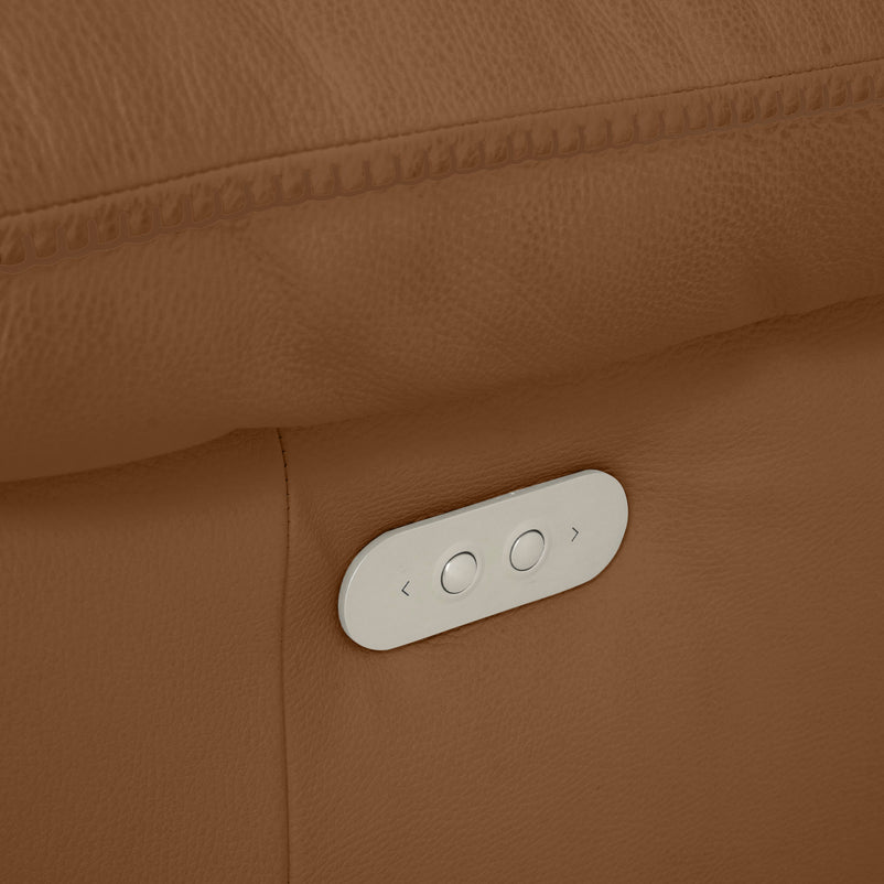 BRAYDEN Colțar cu reclinere electrice, piele