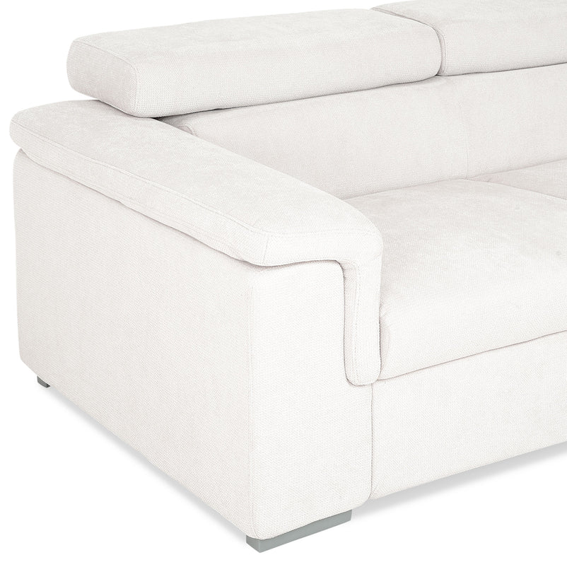 DUNE Colțar extensibil, cu șezlong stânga/dreapta, ladă depozitare, mecanism tetiere, stofă