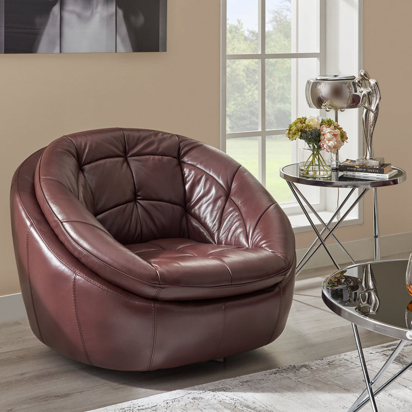 CHICAGO Fotoliu rotativ, piele