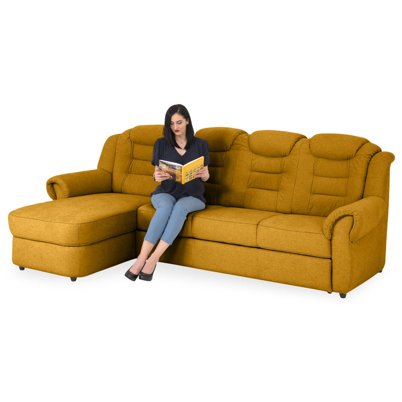 VELTEN Colțar extensibil, șezlong stânga/dreapta, stofă