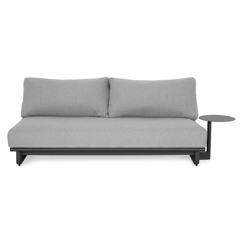 DOVANO Set mobilier terasă/grădină, 1 element colț, canapea 2 locuri și 2 măsuțe