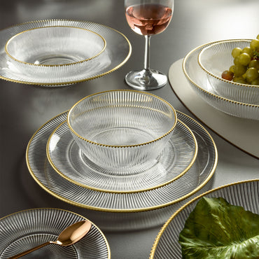 GRACE Bol salată, sticlă, D.18cm