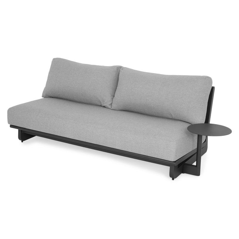 DOVANO Set mobilier terasă/grădină, 1 element colț, canapea 2 locuri și 2 măsuțe