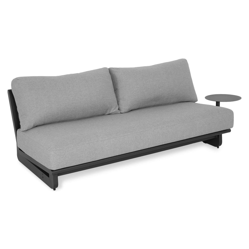 DOVANO Set mobilier terasă/grădină, 1 element colț, canapea 2 locuri și 2 măsuțe