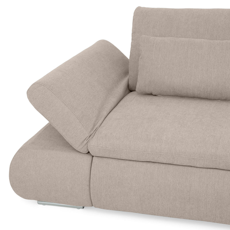 AMADEO Colțar extensibil, șezlong stânga/dreapta, sertar depozitare, stofă