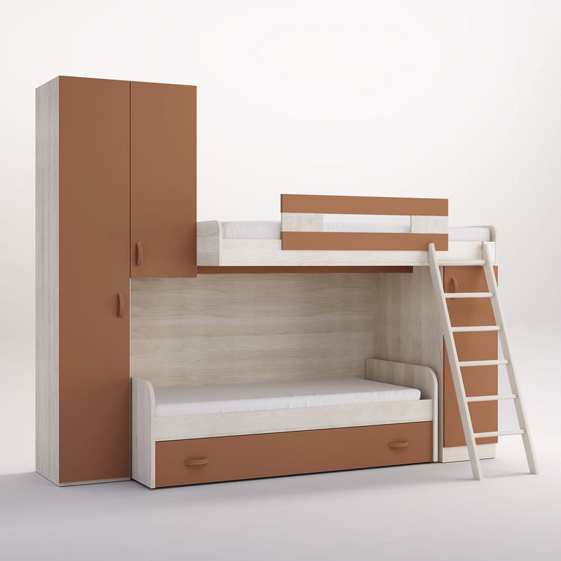 CAMBRIDGE Pat copii, 80x180cm, sertar pat suplimentar și somieră incluse