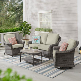 CHASEWOOD Set mobilier terasă/grădină, 2 fotolii, canapea și măsuță