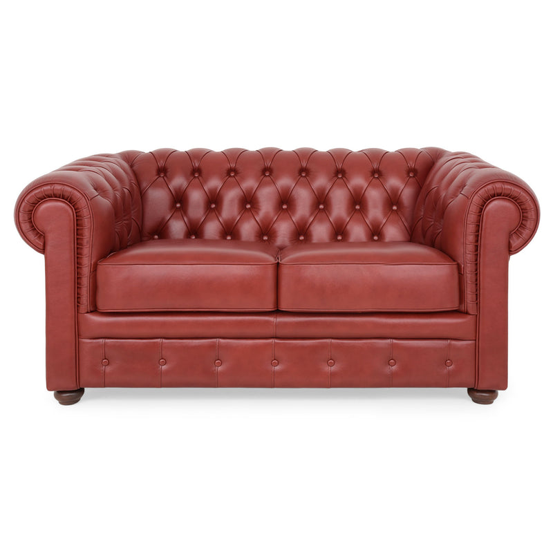 CHESTERFIELD Canapea 2 locuri, piele