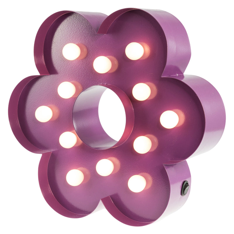 FLOWER Decor luminos din metal pentru copii