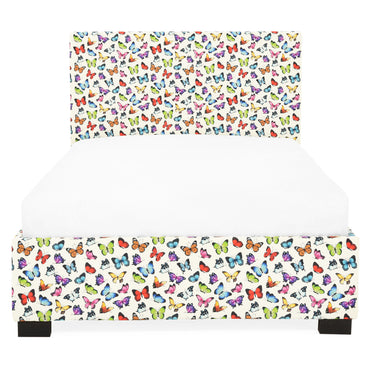 FANCY Pat tapițat copii, 120x200cm, somieră inclusă