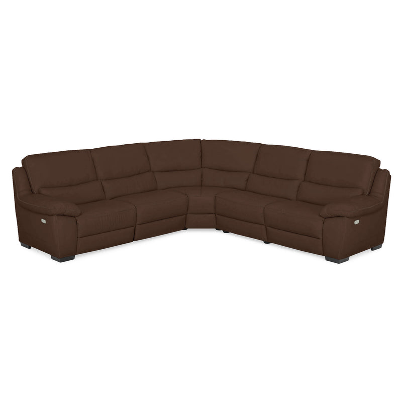 BRAYDEN Colțar cu reclinere electrice, piele