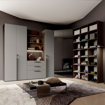 METROPOLIS Dressing 5 uși, 3 sertare și etajeră