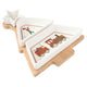 POLAR EXPRESS Set 3 piese servire aperitive, porțelan, L.21cm