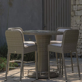 ERIN Set mobilier terasă/grădină, 4 scaune bar și masă