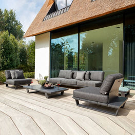 COMO Set mobilier terasă/grădină, 2 fotolii, canapea și 2 măsuțe
