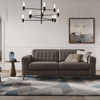 LORMONT Canapea 3 locuri, 1 recliner electric, mecanism tetiere, piele