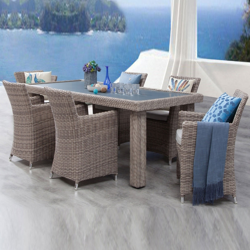 FLORIDA Set mobilier terasă/grădină, 6 scaune și masă