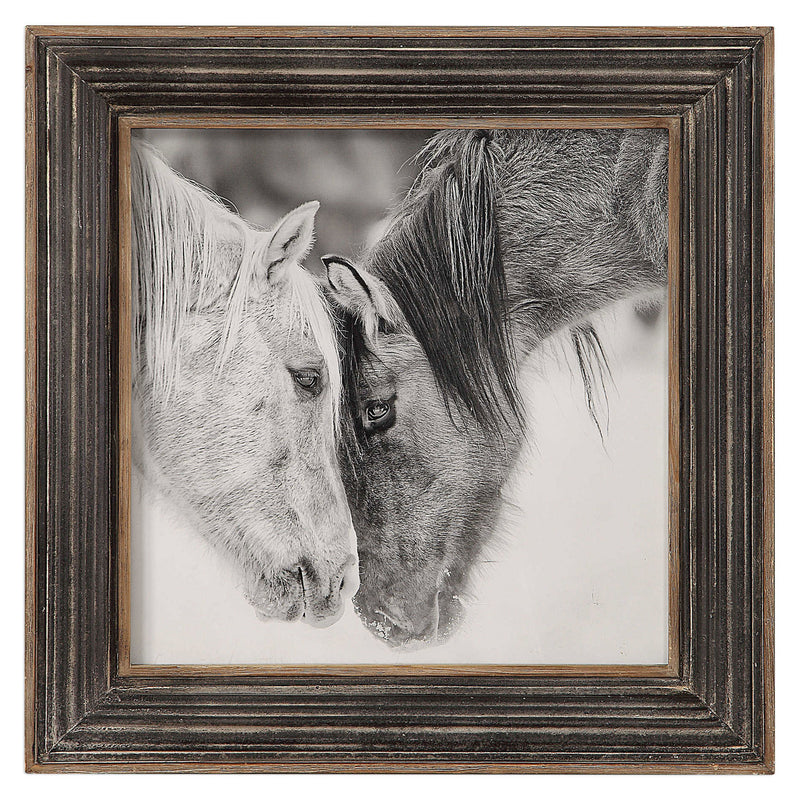 CUSTOM BLACK AND WHITE HORSES Tablou