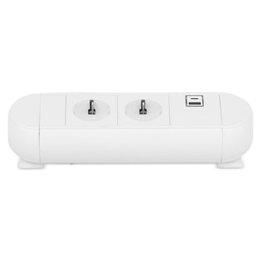 CHROMA Multipriză 2 schuko, smart usb charger a+c, cablu 3m