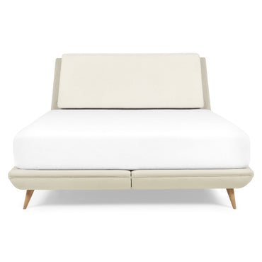 MEDELLIN Pat tapițat, somieră și LED incluse
