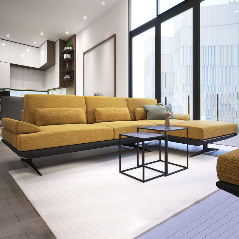 ANCONA Colțar șezlong stânga/dreapta, mecanism spătare, stofă