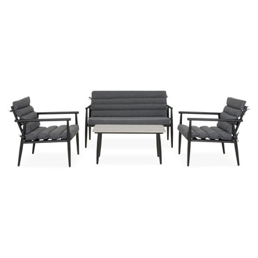 NANTES Set mobilier terasă/grădină, 2 fotolii, canapea și masă