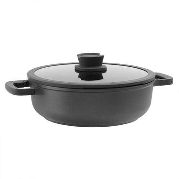 LEO Cratiță cu capac și mânere, aluminiu, D.28cm