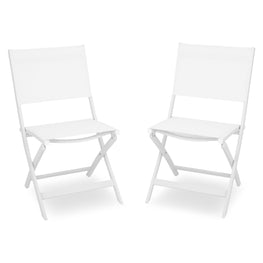 BREEZE Set mobilier terasă/grădină, 2 scaune pliabile