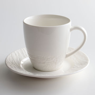 ROCK Ceșcuță și farfurioară, porțelan, 200ml de la Mobexpert