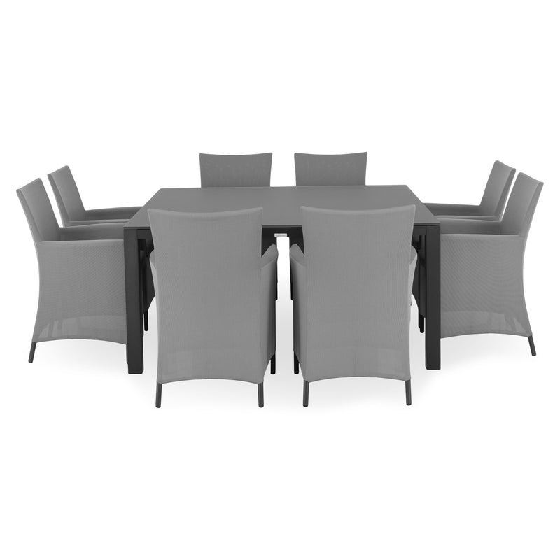 PROSSECO/CALIFORNIA Set mobilier terasă/grădină, 8 fotolii dining și masă pătrată