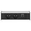 FLEXI Multipriză 2 schuko, USB charger A+A, cablu 3m