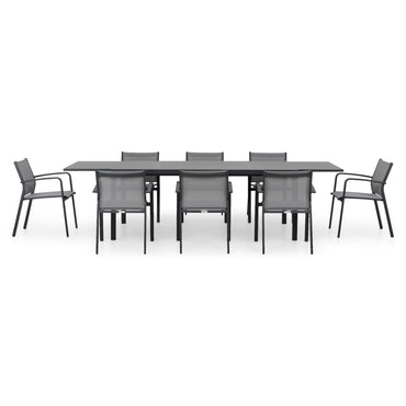 COSMO Set mobilier terasă/grădină, 8 scaune și masă extensibilă