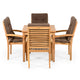 TROPICAL Set mobilier terasă/grădină, 4 scaune și masă