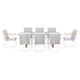 ALESSIA Set mobilier terasă/grădină, 8 scaune și masă