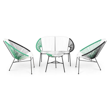 CORFU Set mobilier terasă/grădină 2 fotolii, canapea și măsuță
