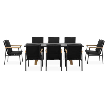ALESSIA Set mobilier terasă/grădină, 8 scaune și masă
