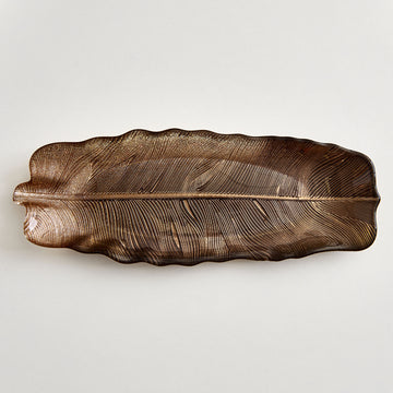 FEATHER Platou, sticlă, L.40cm de la Mobexpert